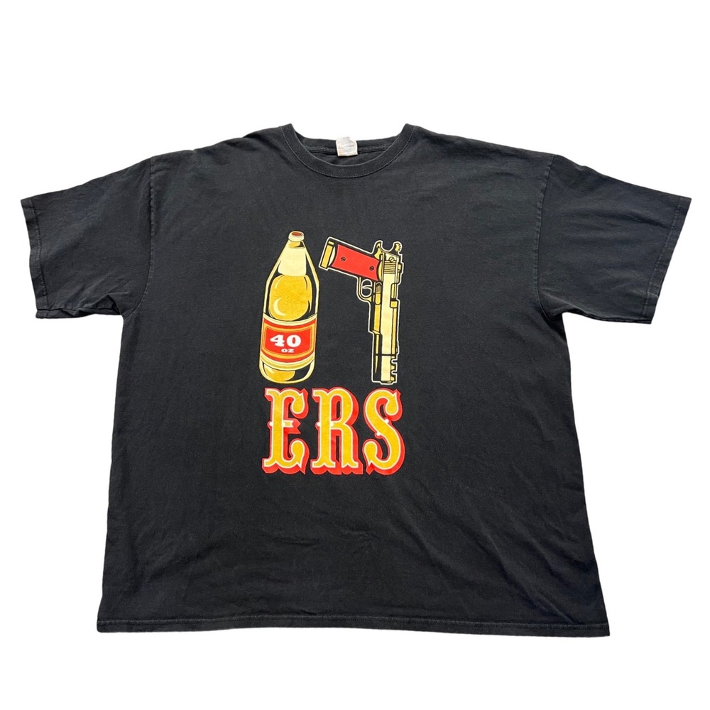 Yazbek Graphic T-Shirt Mens 3XL Black 49ers Heavyweight Cotton Streetwear